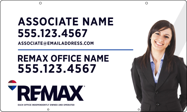 Associate Name w Cut Out Photo Hanging Sign Panel, 18h x 30w, Steel